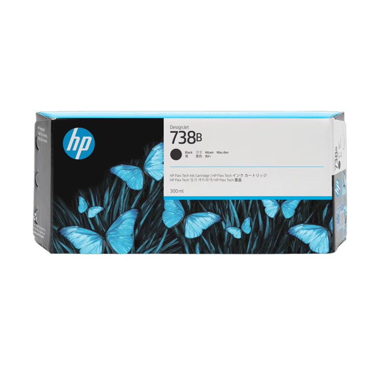 HP 738B 300ml Black DesignJet Ink Cartridge for HP DesignJet T850 & T950