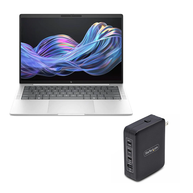 HP EliteBook X G1i 14” AI Laptop (Intel U7-258V, 32GB/1TB, 5G) + StarTech 140W USB-C Wall Charger Bundle [B9GE0PT]