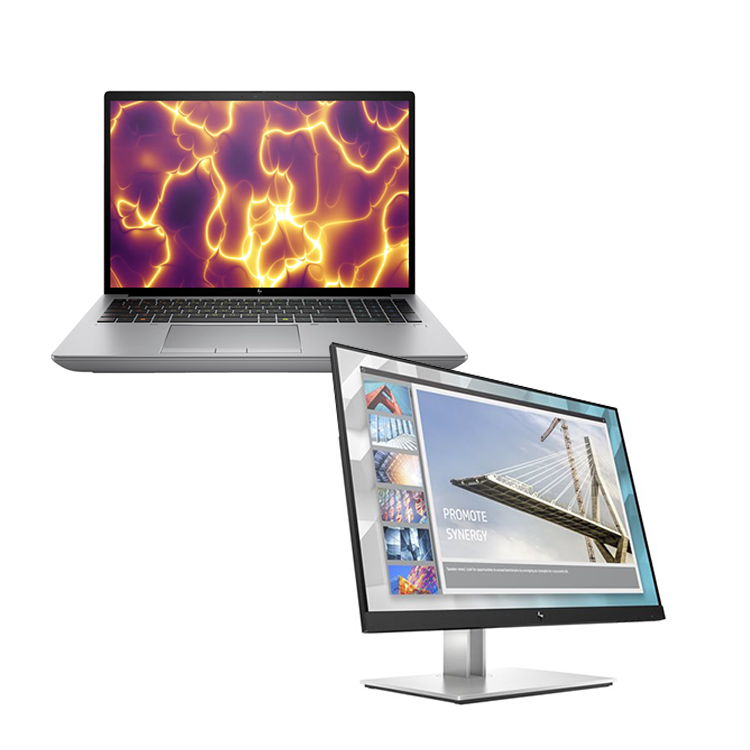 HP ZBook Fury G11 16” Mobile Workstation (Intel i7-14700HX, 32GB/1TB, RTX 2000 Ada, WUXGA Touch, Windows 11 Pro) + HP 23.8” E24i Monitor Bundle (A71E0PT)