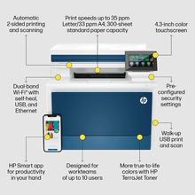 HP Color LaserJet Pro 4301fdw MFP - Wireless Colour MFP with Duplex Print & Scan, Fax - 35ppm Black / 33ppm Colour (4RA82F)