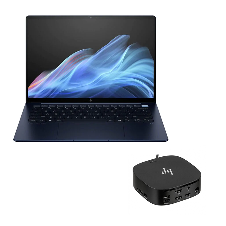 HP EliteBook Ultra G1i 14” AI Laptop (Intel U7, 32GB/1TB, OLED Touch) + HP USB-C Dock G5 Bundle [B9GC9PT]