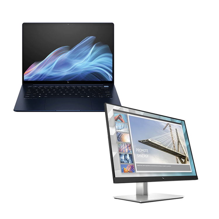 HP EliteBook Ultra G1i 14” AI Laptop (Intel U5-226V, 16GB/512GB) + HP 23.8” E24i Monitor Bundle [B9GE2PT]