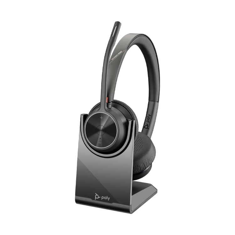 Poly Voyager 4320 UC Stereo Headset - Bluetooth Stereo with BT700C + Charging Stand (77Z31AA)