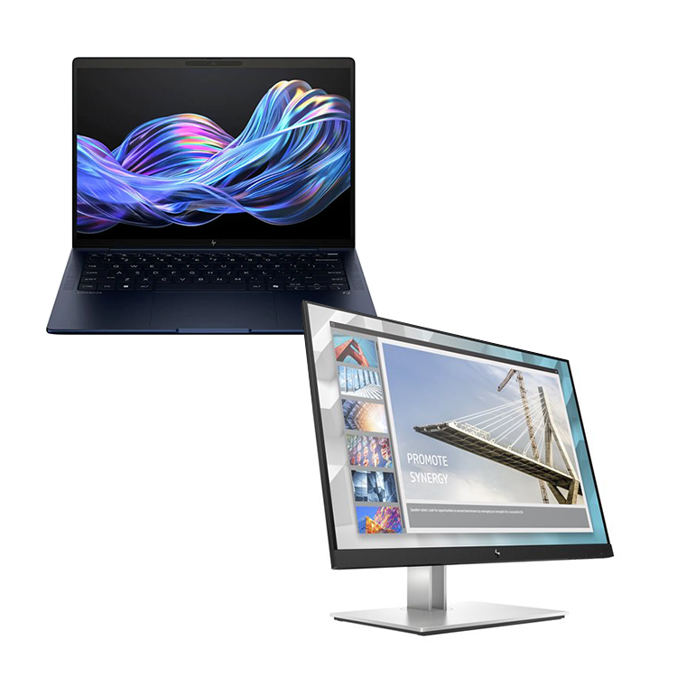 HP EliteBook Ultra G1i 14” AI Laptop (Intel U5-228V, 32GB/512GB) + HP 23.8” E24i Monitor Bundle(B9GC6PT)