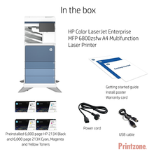 HP Color LaserJet Enterprise Flow 6800zfsw MFP – 55ppm Colour MFP with Flow Technology & 3x 550-Sheet Trays (6QN37A)