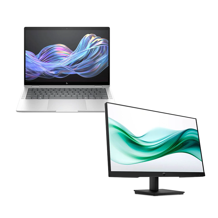 HP EliteBook Ultra G1i 14” AI Laptop (Intel U5-226V, 16GB/512GB) + HP Series 3 Pro 23.8” FHD Monitor 324PV Bundle [B9GC5PT]