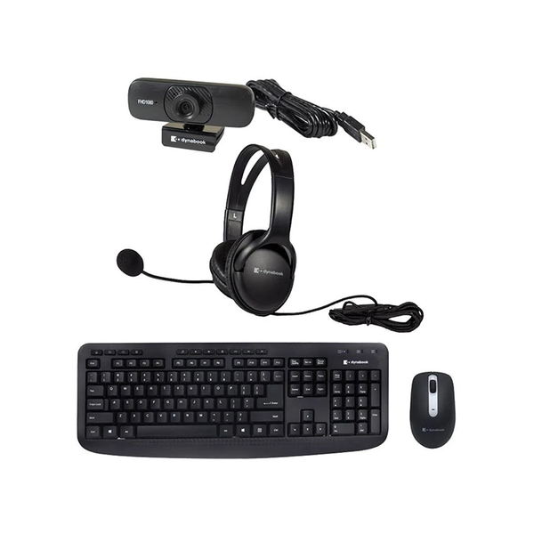 Dynabook 4-in-1 Home Office Bundle (Keyboard, Mouse, Webcam, Headset) OA1230A-4HBU