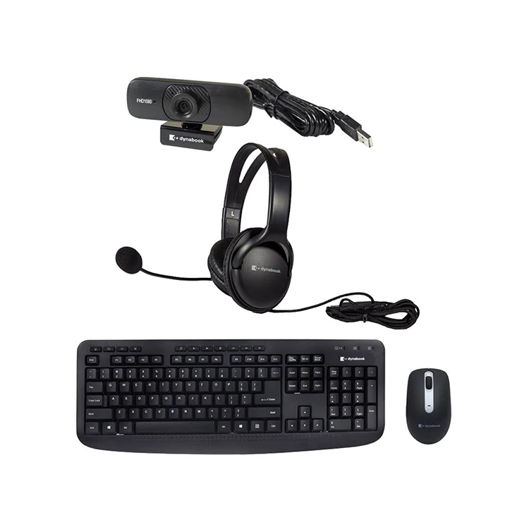 Dynabook 4-in-1 Home Office Bundle (Keyboard, Mouse, Webcam, Headset) OA1230A-4HBU